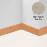 Rodapié, 1730464 en Roble Natural Mix Gris, Laminado 2200x70x16.5 Tira. Parador
