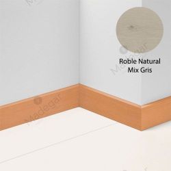 Rodapié, 1730464 en Roble Natural Mix Gris, Laminado 7cm. Parador
