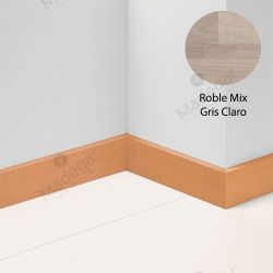 Rodapié, 1474074 en Roble Mix Gris Claro, Laminado 7cm. Parador