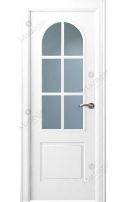 Puerta interior lacada Angle Tilos 6V. Madegar