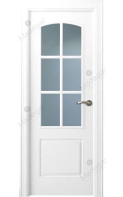 Puerta interior lacada Angle Lizana 6V. Madegar