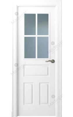 Puerta interior lacada Angle Genal 4V. Madegar