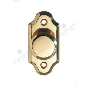 Pomo Placa Maletero 28 en Latón Pulido Brillo. INTHER