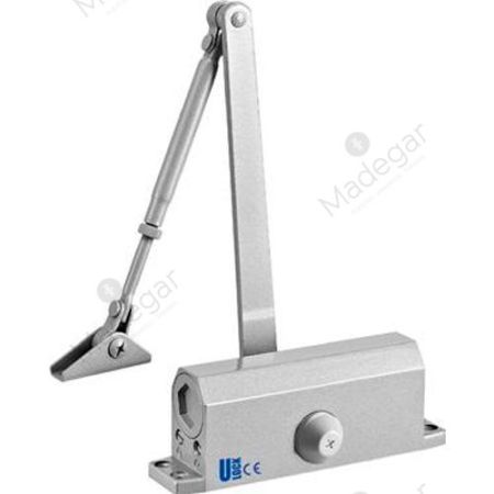 Cierrapuertas Sin retenedor CU-50 EN3 en Plata 178mm 40mm. INTHER