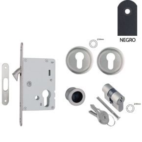 Kit cerradura C/Cilindro C/Boca NERO-Yale. DIVALFER