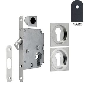 Kit cerradura C/Cilindro C/Boca NEROSLIMC-Yale (Frontal Estrecho). INTHER