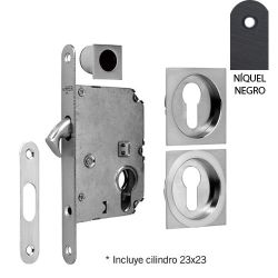 Kit cerradura C/Cilindro C/Boca NEROSLIMC-Yale (Frontal Estrecho). INTHER