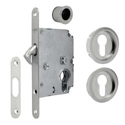 Kit cerradura C/Cilindro C/Boca NEROSLIM-Yale (Frontal Estrecho). INTHER
