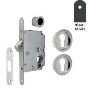 Kit cerradura C/Cilindro C/Boca NEROSLIM-Yale (Frontal Estrecho). INTHER