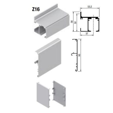 Kit Carril Individual a Pared Z16. SYSKOR