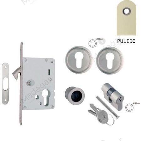 Kit cerradura C/Cilindro C/Boca NERO-Yale. DIVALFER