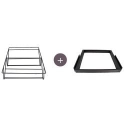 Zapatero con base metálica extraíble. Antracita. ADINOR.