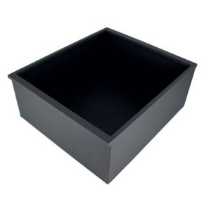 Bandeja cesta cuero Antracita. ADINOR