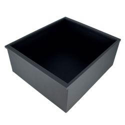 Bandeja cesta cuero Antracita. ADINOR