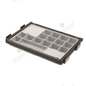 Bandeja multifunción compartimentos extraíble Moka. SYSKOR.