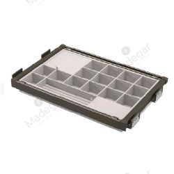 Bandeja multifunción compartimentos extraíble Moka. SYSKOR.