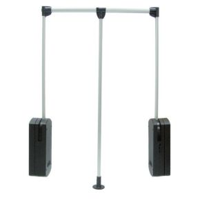 Perchero Elevable NEGRO/CROMO. SYSKOR