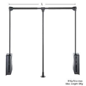 Perchero Elevable-Abatible Antracita. ADINOR