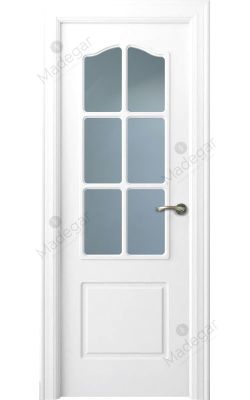 Puerta interior lacada Arc R-Saler 6V. Madegar