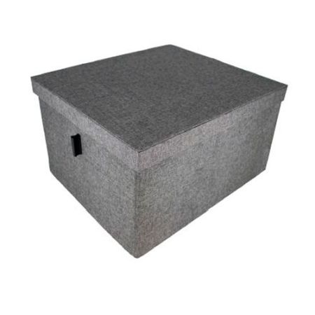 Caja Tela con Tapa 350x450x240mm Antracita. ADINOR