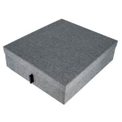 Caja Tela con Tapa 350Ancho x 400Largo mm Antracita. ADINOR