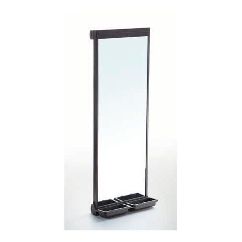 Espejo extraíble Giratorio compartimentos 1130x475mm Moka