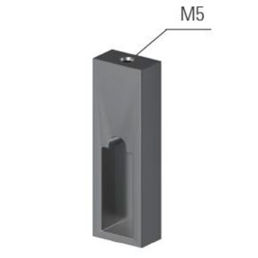 Soporte lateral rectangular bajo balda rectangular. ADINOR.