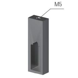 Soporte lateral rectangular bajo balda rectangular. ADINOR.