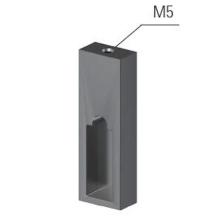 Soporte lateral rectangular bajo balda rectangular. ADINOR.