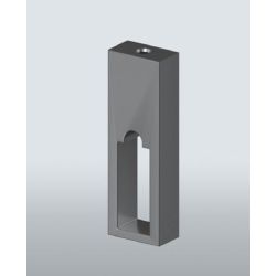 Soporte central rectangular bajo balda rectangular. ADINOR