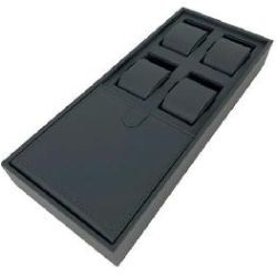 Caja Cuero con Relojero + 1 gabeta cubierta 358x155x50mm Antracita. ADINOR