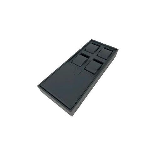 Caja Cuero con Relojero + 1 gabeta cubierta 358x155x50mm Antracita. ADINOR