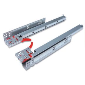 Guía cajón Oculta Extracción Total con Push Plata. MADEGAR