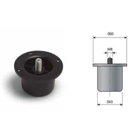 Pata Niveladora SANDY Reg. Interior 35-50 Negro