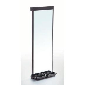 Espejo extraíble Giratorio compartimentos 1130x475mm Moka