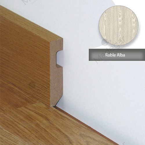 Rodapié, D103WG en Roble Alba Recto, Laminado 2200x80x15mm Tira. KronoSwiss