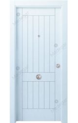 Puerta entrada seguridad madera blindada Innova Oza H1 - blanco. Madegar