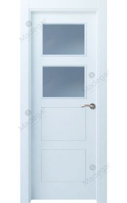 Puerta interior lacada Selection Bertiz 4 2VE, blanco. Madegar