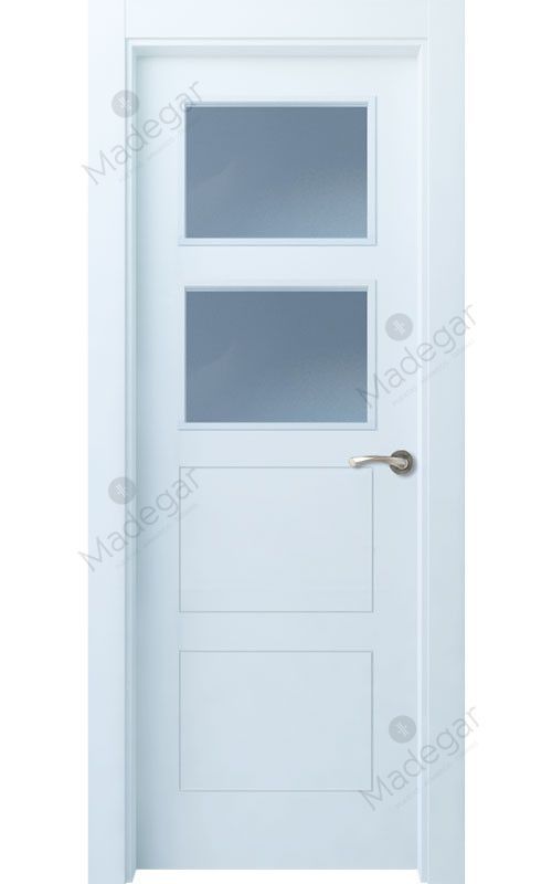 Puerta interior lacada Selection Bertiz 4 2VE, blanco. Madegar