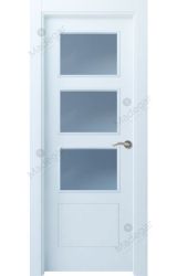 Puerta interior lacada Selection Bertiz 4 3VE, blanco. Madegar