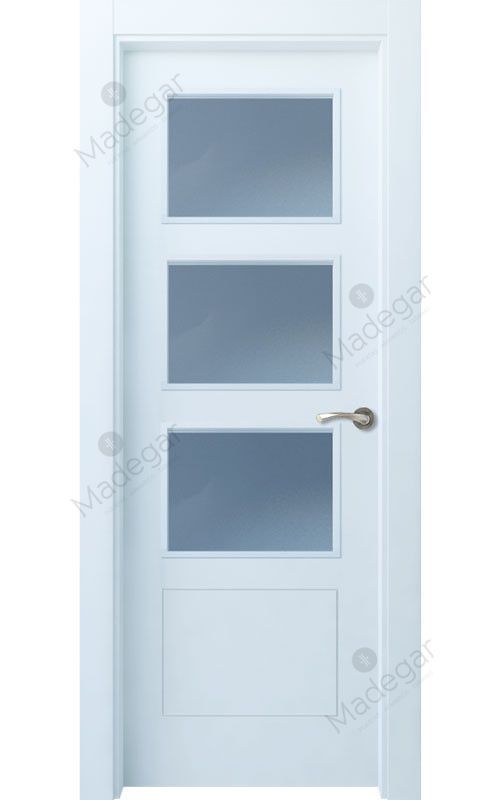 Puerta interior lacada Selection Bertiz 4 3VE, blanco. Madegar