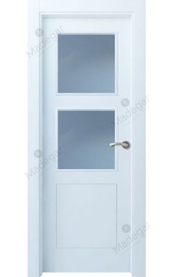 Puerta interior lacada Selection Bertiz 3 2VE, blanco. Madegar