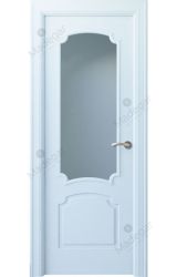 Puerta interior lacada Angle Faedo 1V, blanco. Madegar