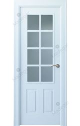 Puerta interior lacada Angle Rodeno 8V, blanco. Madegar