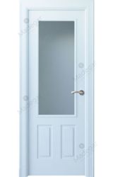 Puerta interior lacada Angle Rodeno 1V, blanco. Madegar