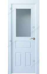 Puerta interior lacada Angle Genal 1VC, blanco. Madegar