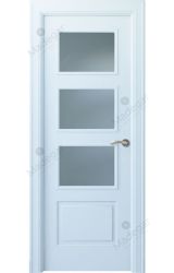 Puerta interior lacada Angle Eume 3V, blanco. Madegar