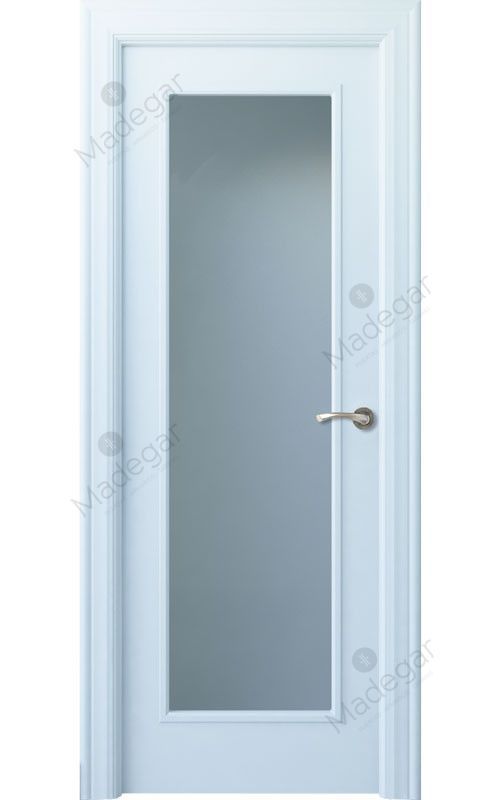 Puerta interior lacada Angle Eume 1VL, blanco. Madegar