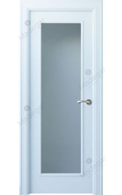 Puerta interior lacada Angle Oma 1VL, blanco. Madegar