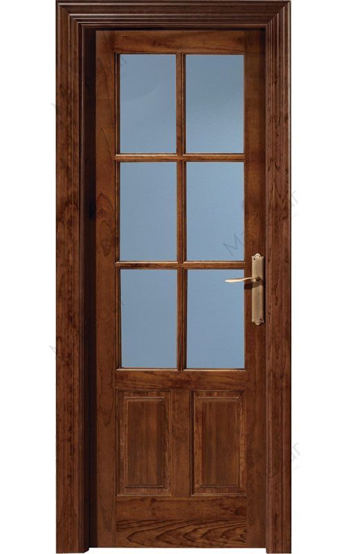 Puerta interior clásica madera Plafonada, maciza Provenzal, pino
